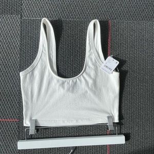 White Free People tank
